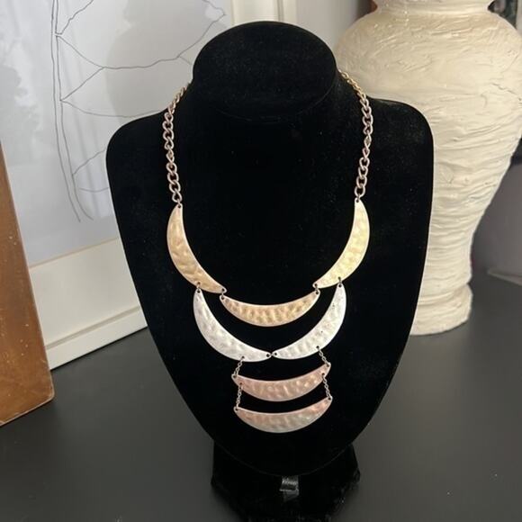 Mixed Metal Multi Layer Necklace - Picture 5 of 5
